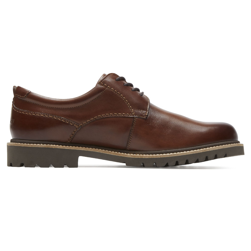 Oxfords Rockport Homem Marrom Escuro - Marshall Plain Toe - 26834VGTS